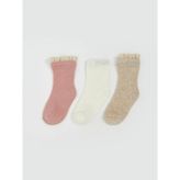 Basic Kız Bebek Soket Çorap 3'lü (W5) - 22 - Pink