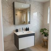 Basic MDF Aynalı 65 cm Takım Banyo Dolabı