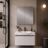 Basic MDF Aynalı 90 cm Takım Banyo Dolabı