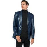 Basic & More Basics & More Erkek Deri Blazer Ceket - Eblazer - Koyu Lacivert