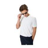 Basic Tişört Dokulu Elastik Bitişli Kısa Kollu Bisiklet Yaka Regular Fit