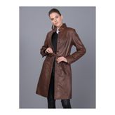 Basics&More B3034 Kadın Kestane Deri Ceket
