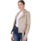 Basics&More Kadın Bej Deri Ceket BM-01