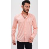 Basics&More Şerit Detaylı Regular Erkek Gömlek Turuncu S