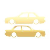 Basık Bmw E30 Sticker 17X17 Cm Gold