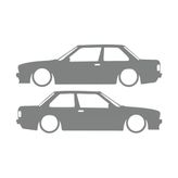 Basık Bmw E30 Sticker 17X17 Cm Gri