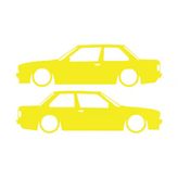 Basık Bmw E30 Sticker 17X17 Cm Sarı
