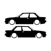 Basık Bmw E30 Sticker 17X17 Cm Siyah