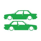 Basık Bmw E30 Sticker 17X17 Cm Yeşil