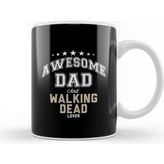 Baskı Dükkanı Awesome Dad And Walking Dead Lover Kupa