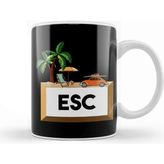 Baskı Dükkanı Esc Vacation Escape Key Profeossinal Programmer Kupa