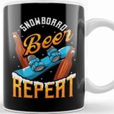 Baskı Dükkanı Funny Snowboard Beer Repeat Snowboarding Kupa