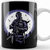 Baskı Dükkanı Gas Mask Soldier Kupa