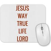 Baskı Dükkanı Jesus Estampa Alaranjada Mouse Pad