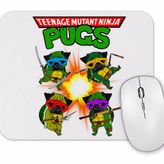 Baskı Dükkanı Ninja Pugs Ninja Kaplunbağlar Mouse Pad