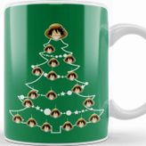 Baskı Dükkanı One Piece Luffy Christmas Tree Baubles Kupa