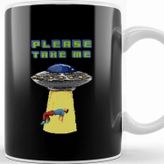 Baskı Dükkanı Retro Pixel Please Take Me Alien Abduction Kupa