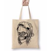Baskı Dükkanı Skull Bone Bez Çanta