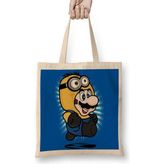 Baskı Dükkanı Super Minion Mario 01 Bez Çanta
