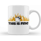 Baskı Dükkanı This Is Fine 02 Kupa