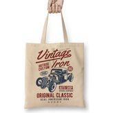 Baskı Dükkanı Vintage Iron Bez Çanta