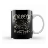 Baskı Dükkanı Vintage West Coast Chopper Motorcycle Garage Kupa