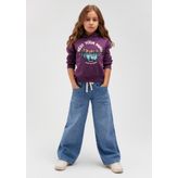 Baskılı Mor Sweatshirt 7S10060-70577