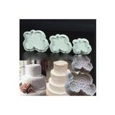 Basmalı Çiçek Desenli Kalıp 3 Lü Set