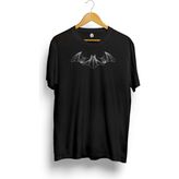Batman Logo 'drawing' Baskılı Tişört - Siyah - XL