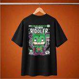 Batman Riddler Oversize Tisort - Siyah