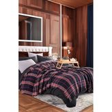 Battaniye Pamuklu Çift Kişilik Warm Soft Lacivert