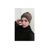 Bav Butik Ayvitrin Kadın Tesettür Çapraz Bone Koyu Vizyon