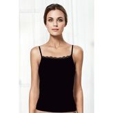 Baveno Bambu Dantelli Bayan 3'lü Atlet - 2XL - Siyah