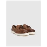 Bawtry Hakiki Örgü Deri Taba Erkek Loafer