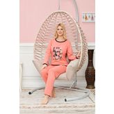 Bayan Uzun Kollu Pijama Takimi Model No 7601