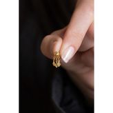 Bayar Gold 14 Ayar Altın Dörtgen Pullu Geçmeli Hızma