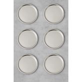 BAYDURSAN Paslanmaz Çelik Düz, Servis Tabağı Kalın Parlak 6 Lı Paket Yemek Tabağı - 24CM