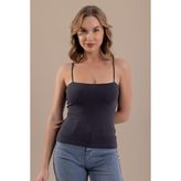 Baykar Kadın İnce İp Askılı Pamuklu Basic Atlet ANTRASIT - 2XL