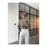 BB Bensu Buyruk DİK YAKA TRANSPARAN BLUZ