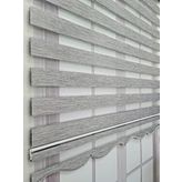 BBB Bambu Kumaş Stor Zebra Perde Sert Plastik Kasalı 190x200 Gri