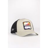Be Positive Logolu Bej-Siyah Trucker Şapka
