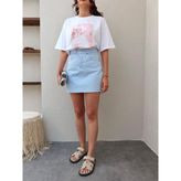 Bebe Mavi Mini Denim Etek - Bebe Mavisi - 34