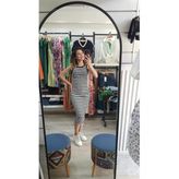 Bebe Plus Çizgili Siyah Beyaz Elbise