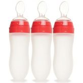 Bebedor 7509 3x120 ml Silikon Kaşıklı Şeffaf +6 Ay Biberon