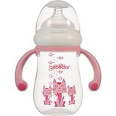 Bebedor 99322 240 ml Pembe Geniş Ağızlı Kulplu PP Biberon