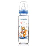 Bebedor Perfect sevimli Zürafa Desenli Cam Biberon 250 ml - Açık Mavi
