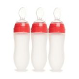 Bebedor Silikon Kaşıklı Biberon 120 ML, 6 Ay+, Şeffaf, 3'lü Set