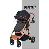 Bebegold Truva Travel Sistem Bebek Arabası Pusetsiz - Siyah