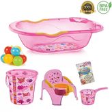 Bebek Banyo Küvet Seti Pembe 5 Parça