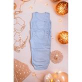 Bebek Basic Ribana Bisiklet Yaka Fitilli 3lü Atlet Body -mavi